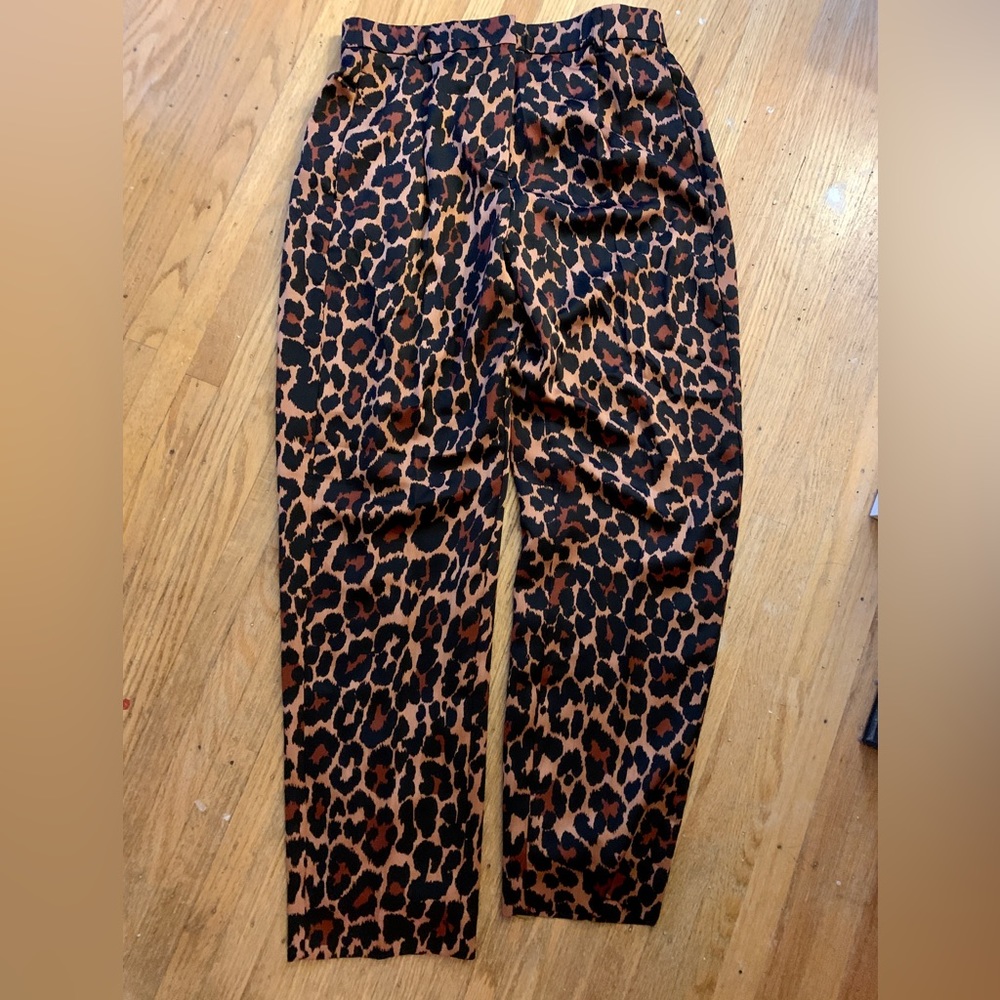NWT leopard print J. Crew trousers